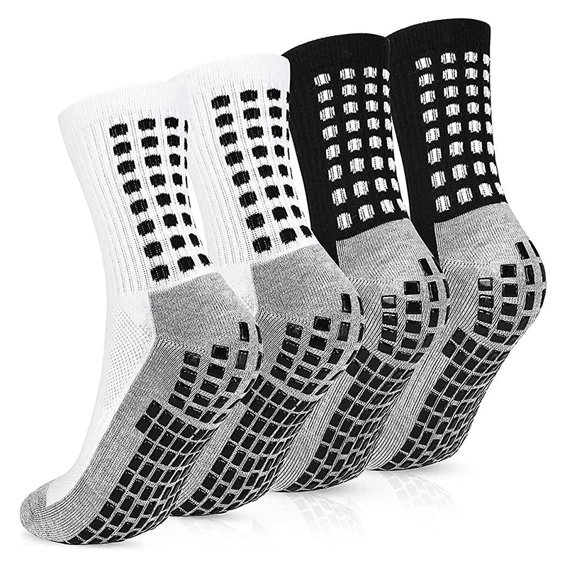 Svijetle jacquard neklizajuće donje nogometne čarape